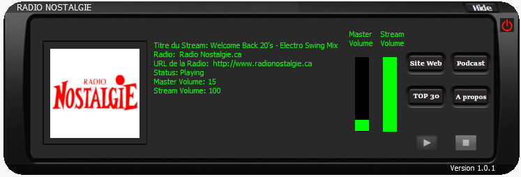 Capture d’écran de RadioBizzz Player